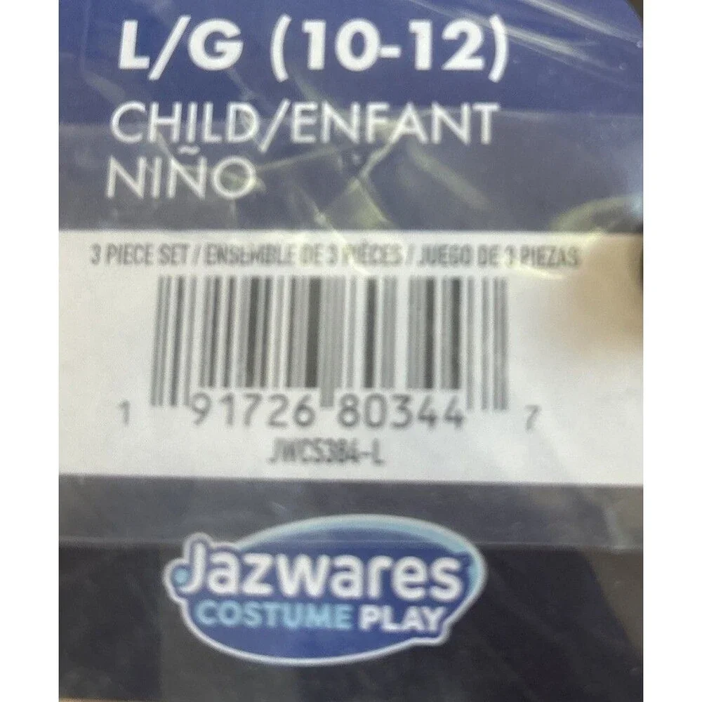 Star Wars Princess Leia Costume Girls Large 10-12 Jazwares Hooded Tutu Dress Wig